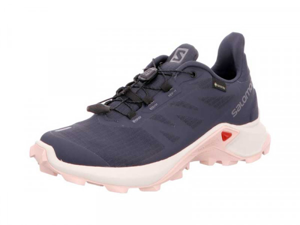 Salomon Damen Traillaufschuh Supercross 3 blau/Gore-Tex