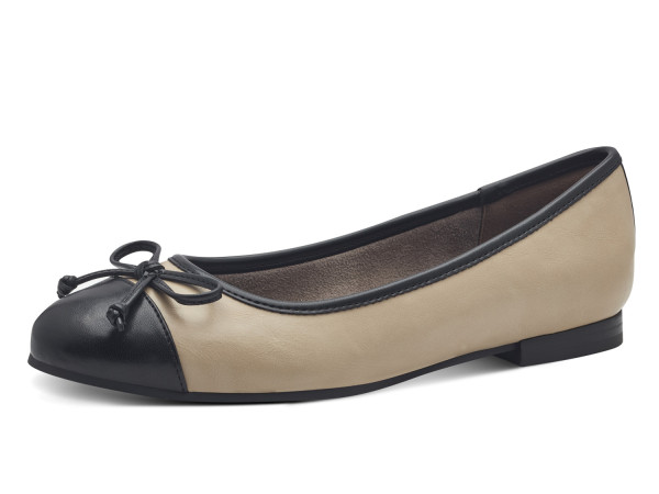 Marco Tozzi Damen Ballerina taupe/combi