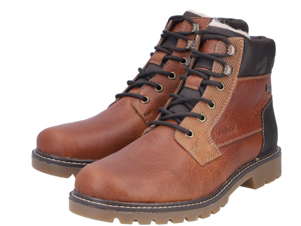 Rieker Herren Winterschnürstiefel cognac/TEX