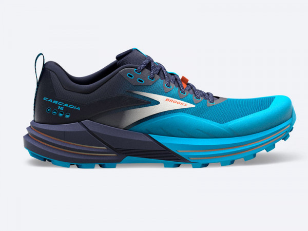 Brooks Herren Traillaufschuh Cascadia 16 blau/schwarz