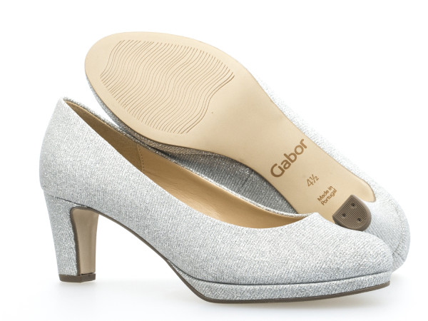 Gabor Damen Pumps silber/effekt