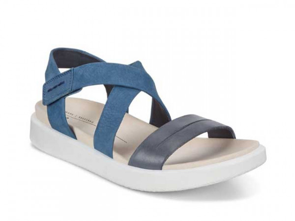 Ecco Damen Sandale Flowt blau