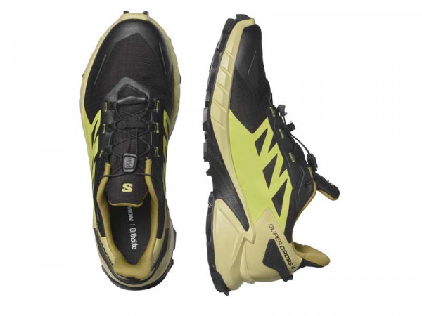 Salomon Herren Traillaufschuh Supercross 4 schwarz/Gelb Gore-Tex