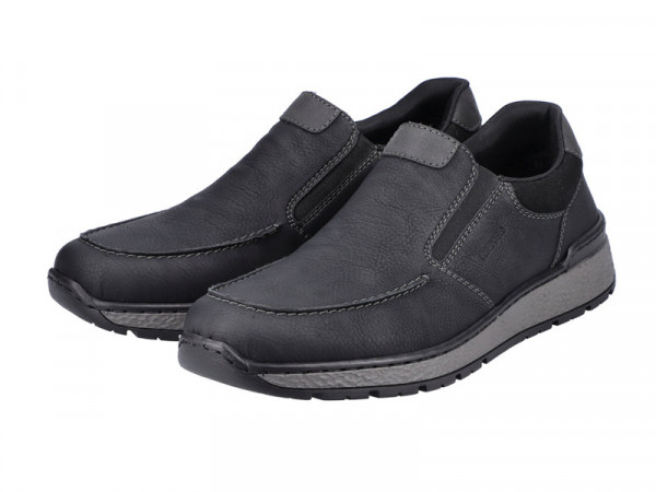 Rieker Herren Slipper schwarz